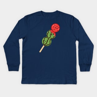 Watermelon Dango (Broken) Kids Long Sleeve T-Shirt